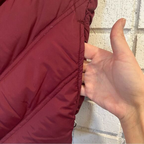 Obermeyer Vintage Red Maroon Puffer Goose Down Vest Size Large - Picture 6 of 14